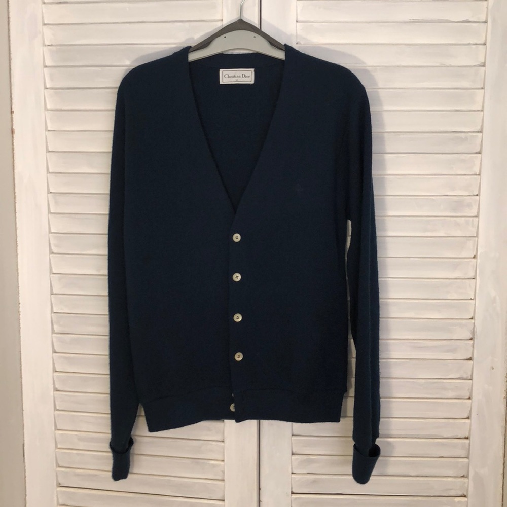 Christian Dior Vintage Royal Blue Cardigan